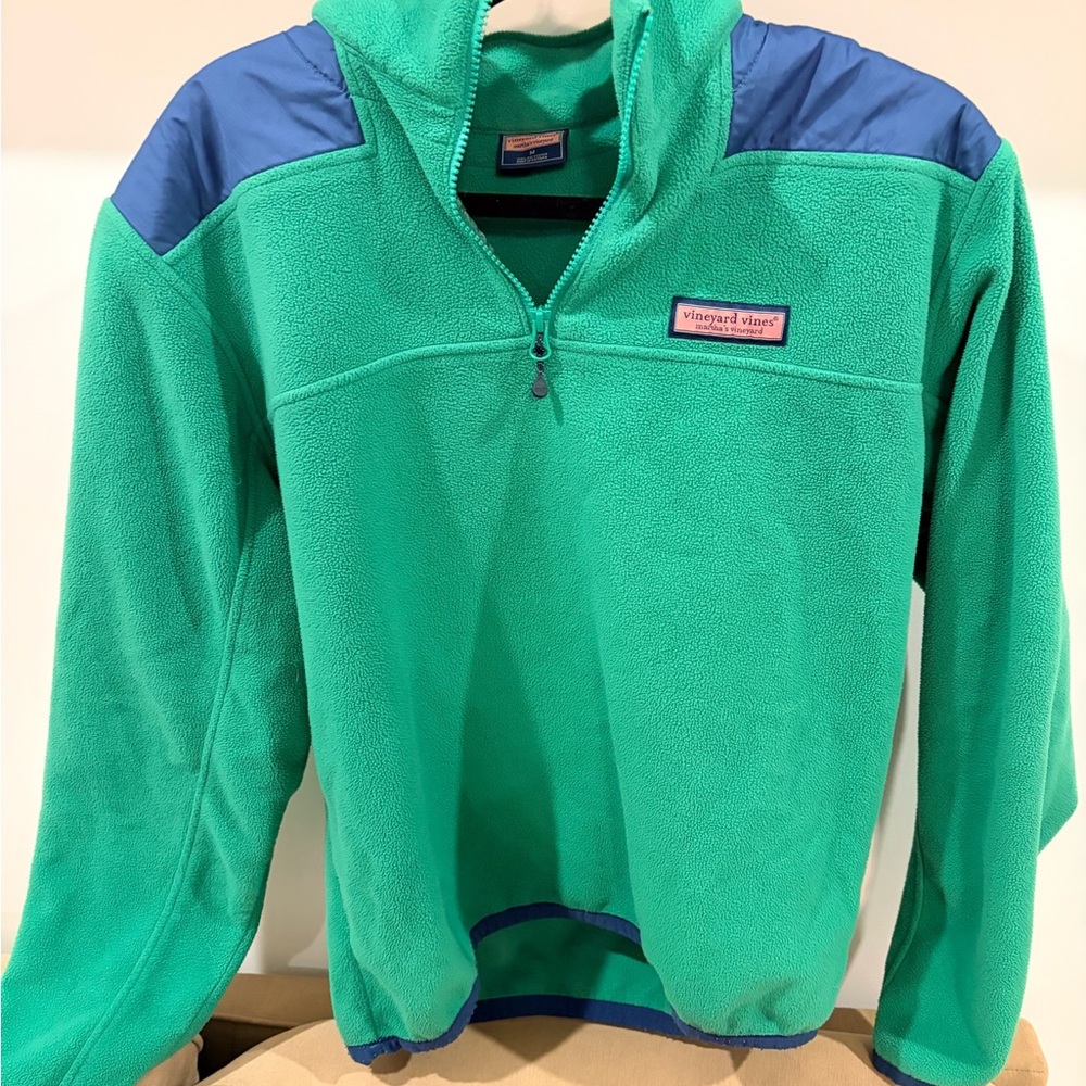Vineyard Vines Men’s Green Half-Zip Fleece Pullover